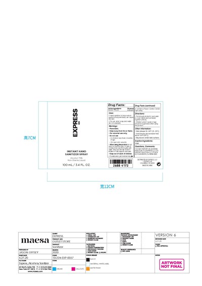 100 mL Label (Express Outlet Sanitizer)